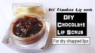 DIY Chocolate Lip Scrub for dry chapped lips | All natural way to exfoliate