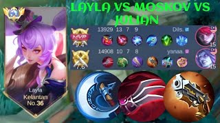 LAYLA VS MOSKOV VS JULIAN❗BUILD ONE SHOT ENEMY DELETE! game epicomback | build top 1 global Layla