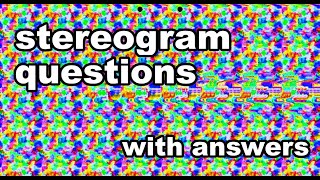 STEOREGRAM with answer,magic eye pictures,stereoscopic