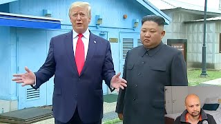 TRUMP MEETS KIM JONG UN in North Korea and Makes History