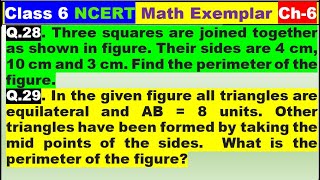 Class 6 Math Ch-6 Q 28|Q 29 Math NCERT Exemplar Solution|MATH|NCERT|Mensuration|CBSE|Chapter 6|NCERT