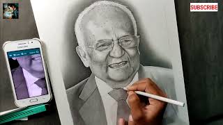 Drawing realistic portrait by Artline drawing pencils | speed video | Sandeep Singh arts