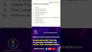 Información de Compras #facturaciónelectrónica #contaportable #lectorjson