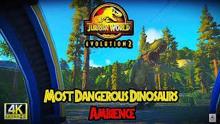 "Jurassic World Evolution 2: Most Dangerous Dinosaurs Ambience – Thrilling Sounds & Epic Encounters"