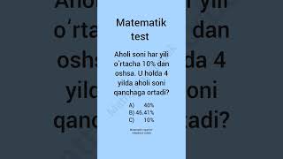 Matematik test || Siz buni topa olasizmi?