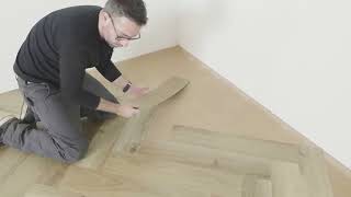 Instalación Suelo PVC formato Espiga Herringbone Solidfloor Mansion Dryback