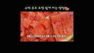 수박 깍뚝 써는 방법🍉