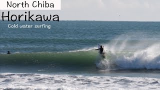 千葉県北部でサーフィン！肩サイズのいい波をGoProくわえて波乗り/ Surfing in the good wave