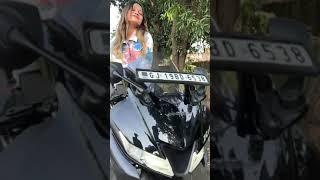 Yamaha R15 V3 Ride Rider Girl Sanjana || Most Popular lady Biker