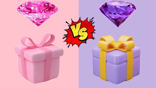 purple Vs pink|| choose your gift box purple Vs pink|| comment your favourite colour purple Vs pink