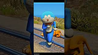 Doraemon Saved His Son From Lion 😱😭 #shorts #gta5 #shortsfeed