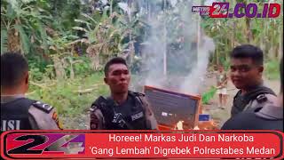 Markas Judi Dan Narkoba 'Gang Lembah' Medan Sunggal Digrebek Polrestabes Medan