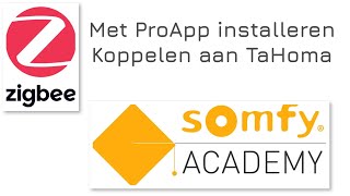 Zigbee met ProApp installeren en koppelen aan TaHoma switch