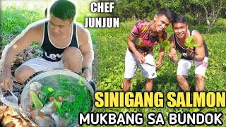 MASAYANG MUKBANG SA BUNDOK | SINIGANG SALMON