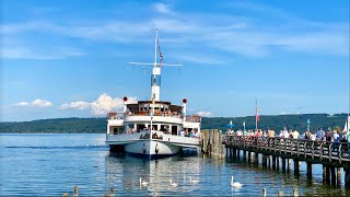 Ammersee: Der Schaufelraddampfer "Herrsching" (in 4K)