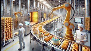 The entire process of large-scale cake production at Korean food factories | Production Line