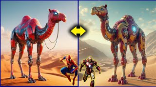 Superheroes as Camel Robot 🐪💥 Avengers vs DC - All Marvel Characters #avengers @worldsofwonder00