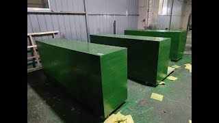 18mm Chinese Green PP Plastic Film coated plywood's full name is polypropylene film coated plywood