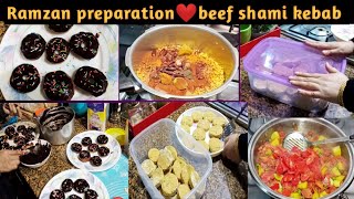 Ramzan preparation 2024 part1|beef shami kabab | beef shami recipe|daily routine|Sara positive life