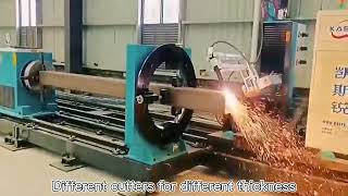 This is a machine that can cut both round and square tubes Many functions, high efficiency