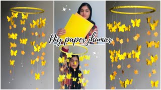 Diy paper jhumar | wall hanging | paper wall decor ideas | paper craft | diy craft | home decor idea