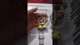 Beautiful haldi earings 😍 diy earrings #shorts #viral #creativitywithaera #diy #art #earings