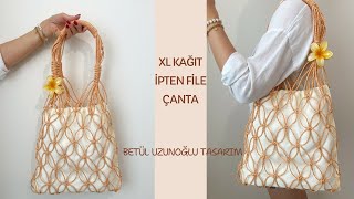 XL KAĞIT İPTEN FİLE ÇANTA YAPIMI / NET BAG