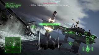 Destroying the marine platforms like a boss in Ace Combat 7