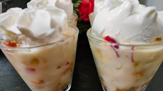 YUMMY DELICIOUS QUICK DESSERT CUSTARD BREAD PUDDING RECIPE