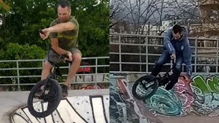 δοκιμάζουμε bmx στο skatepark