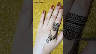 #shorts Simple arabic one finger henna design #mehndidesigns #mehndi