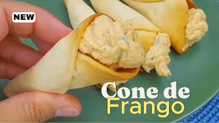 DELICIOSA receita de CONE de frango caseiro