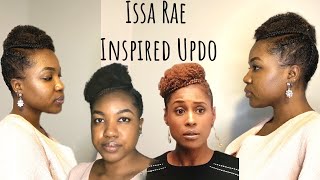 ISSA RAE INSPIRED SIMPLE FLAT TWIST UPDO | AWKWARD LENGTH TYPE 4 NATURAL HAIR PROTECTIVE STYLE