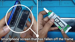 How to glue the smartphone screen to the frame !! Any Smartphone "