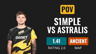 [POV] Na'Vi S1mple VS Astralis [Ancient] | CS GO DEMO