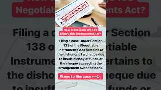 #howto #cheque #chequebounce #niact #138niact #complaint #education #lawstudent #younglawyers #law