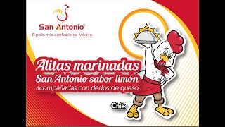 Pollo San Antonio;  Alitas Marinada Chile Limón acompañadas con dedos de queso