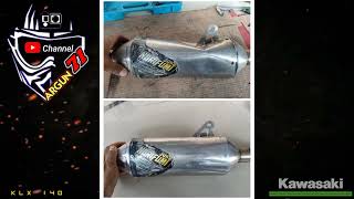 memperbaiki silencer knalpot 4 tak klx crf wr