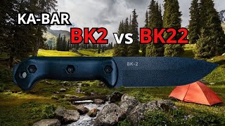 Faca KA-BAR BK2 vs BK22: Desvendando as Diferenças.