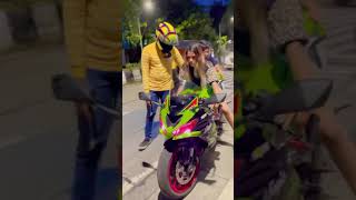 Kawasaki Ninja ZX10R With Lady Biker Sanjana