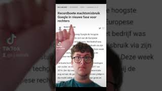 Google's Record Fine 😱/De recordboete van Google 😱, TIktok video #shorts