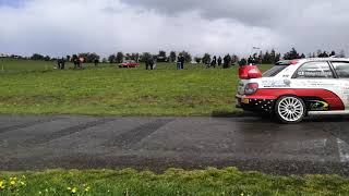 Les pilotes du Rallye de la Suisse normande sur la spéciale des Crêtes à Clécy