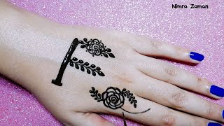 "F" letter henna tattoo design | F alphabet mehndi design | mehndi tattoo | mehndi designs