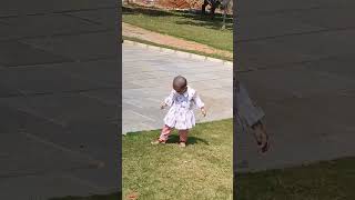 Hafsa Waiya is playing on the grass