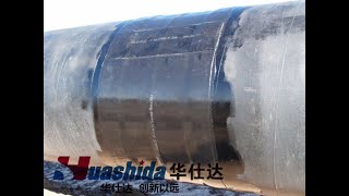 Demonstratio how to use heat shrink sleeve for pipeline welding joint corrosion protection