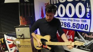 Louis with an AmPro Tele, Tech 21 Comptortion, EQD Dispatch Master, Harmony H303A, Shure SM57