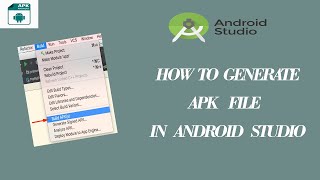 How to generate APK file of any Android Project in Android Studio.