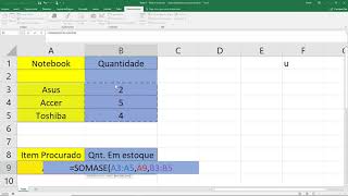 Função SOMASE EXCEL