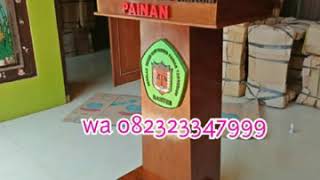 Podium terbaru, minimalist podium, teak pulpit, mimbar terbaru, podium stenlis, podium murah