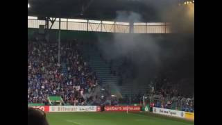 Frankfurter Pyroshow in Magdeburg  (1.FC Magdeburg - Eintracht Frankfurt)